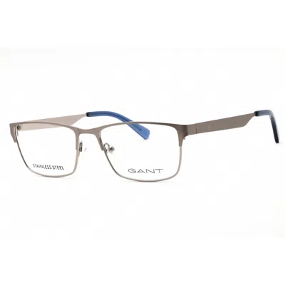 Gant Men's Silver Tone Rectangular Eyeglass Frames Ga3295