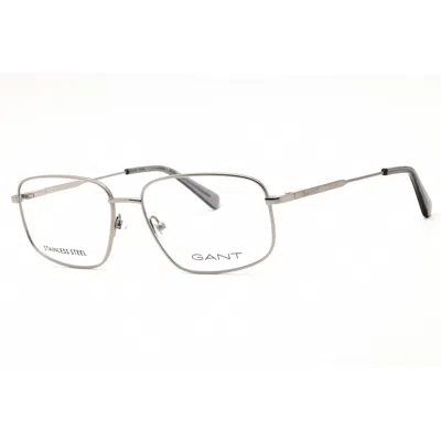 Gant Men's Silver Tone Rectangular Eyeglass Frames Ga50097