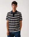 Gant Men Striped Polo Shirt In Blue