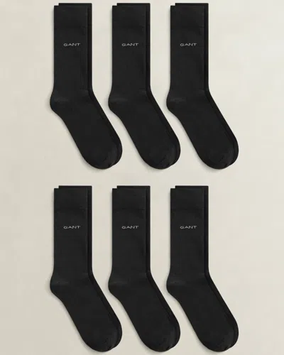 Gant Mens 6-pack Cotton Socks In Black