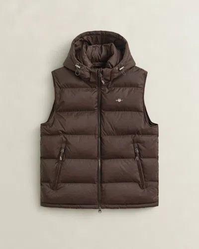 Gant Mens Active Cloud Vest In Brown