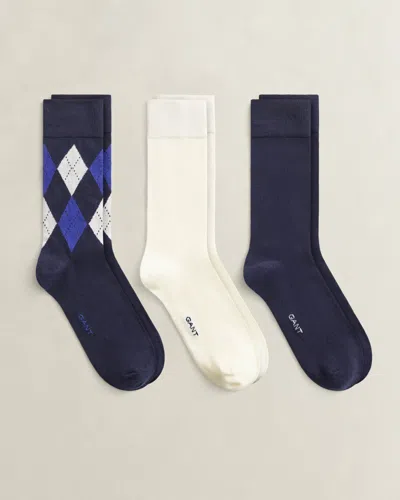 Gant Mens Argyle Socks 3-pack In Multi