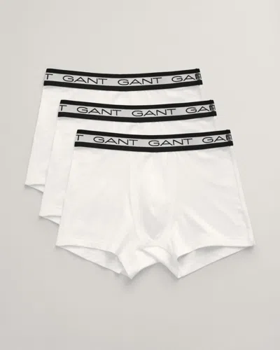 Gant Mens Basic Trunk 3-pack In White