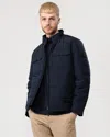Gant Mens Channel Quilted Jacket In Blue