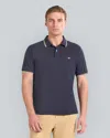 Gant Mens Contrast Tipping Polo 433 Evening Blue In Blue