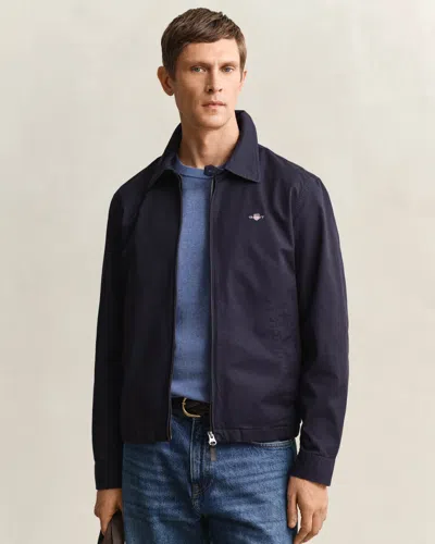 Gant Mens Cotton Windcheater Jacket In Blue