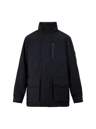 Gant Mens Double Mid Length Jacket In Black