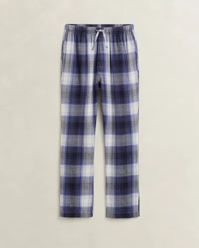 Gant Mens Flannel Checked Pyjama Pants In Blue