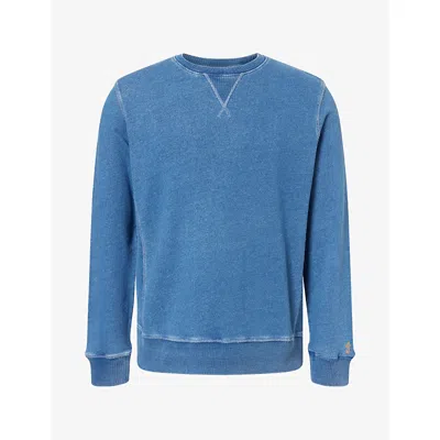 Gant Mens  Relaxed-fit Cotton Sweatshirt In Blue