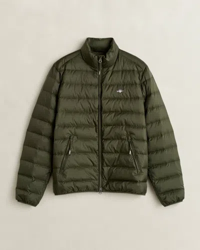 Gant Mens Light Down Jacket In Green