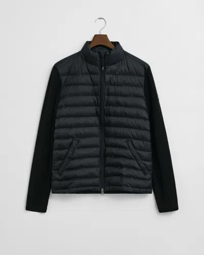 Gant Mens Mixed Media Hybrid Jacket In Black
