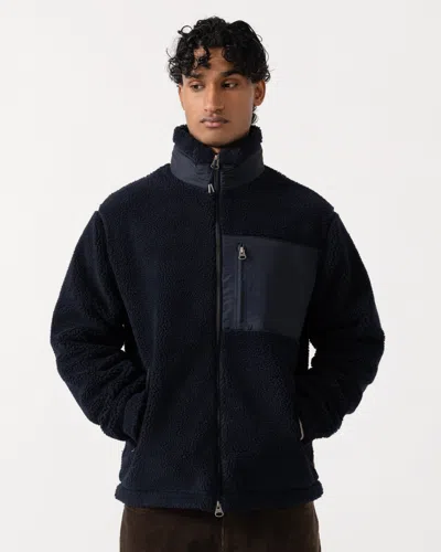Gant Mens Patch Pocket Fleece Jacket In Blue