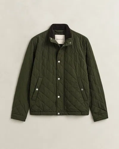 Gant Mens Quilted Jacket In Green