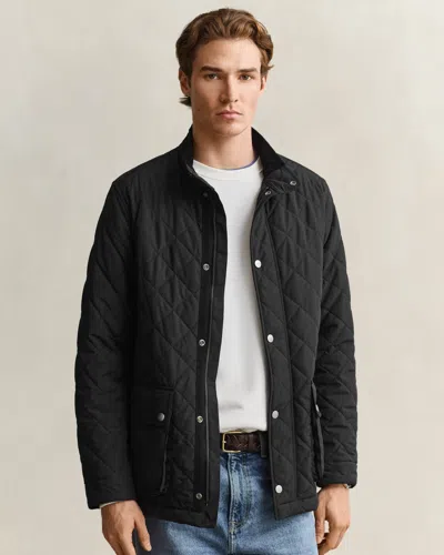 Gant Mens Quilted Mid Jacket In Black