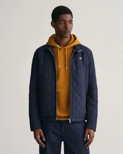 Gant Mens Quilted Windcheater Jacket In Blue