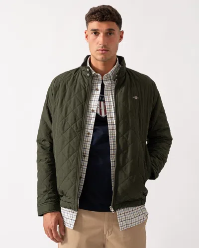 Gant Mens Quilted Windcheater Jacket In Green