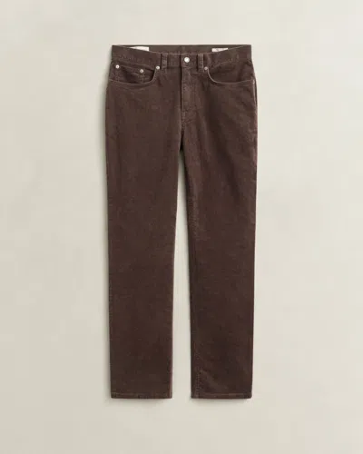 Gant Mens Regular Fit Cord Jeans In Brown