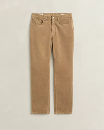 Gant Mens Regular Fit Cord Jeans In Animal Print