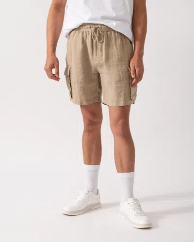 Gant Mens Regular Fit Drawstring Linen Cargo Shorts
