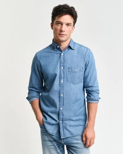 Gant Mens Regular Fit Indigo Shirt