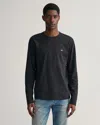 Gant Mens Regular Fit Long Sleeve Shield Logo T-shirt In Gray
