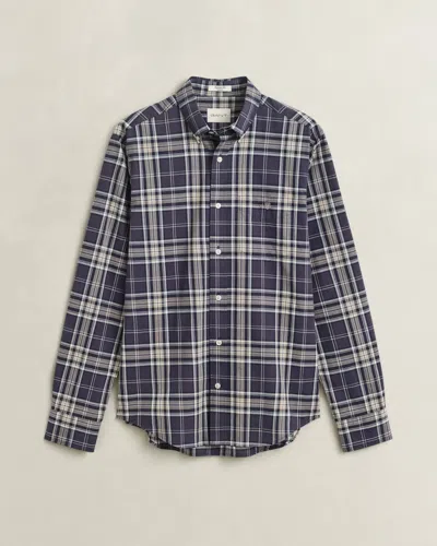Gant Mens Regular Fit Poplin Check Shirt In Multi