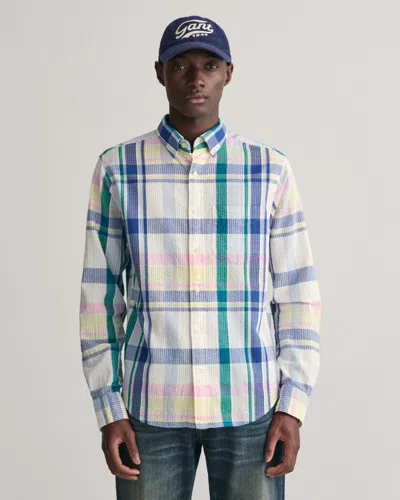 Gant Mens Regular Fit Seersucker Madras Shirt