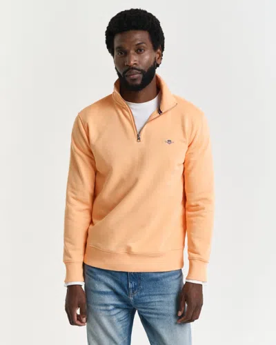 Gant Mens Regular Fit Shield Logo Half Zip Sweatshirt