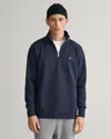 Gant Mens Regular Fit Shield Logo Half Zip Sweatshirt Nos In Blue
