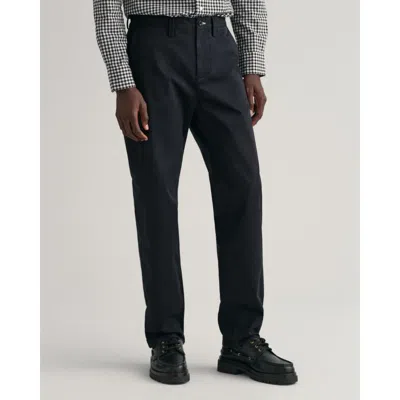 Gant Mens Regular Fit Twill Chinos In Black