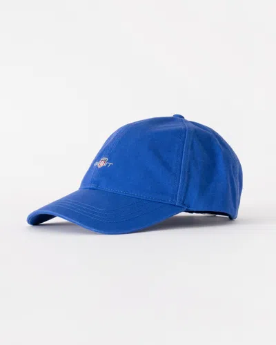 Gant Mens Shield Logo Cotton Twill Cap In Blue