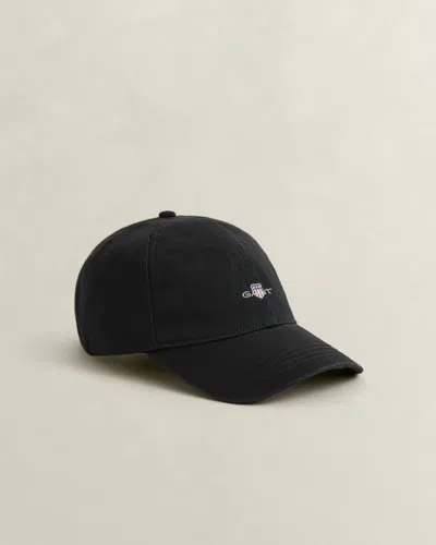 Gant Mens Shield Logo Cotton Twill Cap In Black