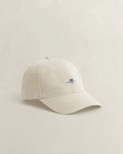 Gant Mens Shield Logo Cotton Twill Cap In White