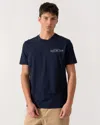 Gant Mens Short Sleeve Printed Graphic T-shirt In Blue