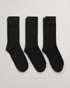 Gant 3-pack Mercerized Cotton Socks In Black