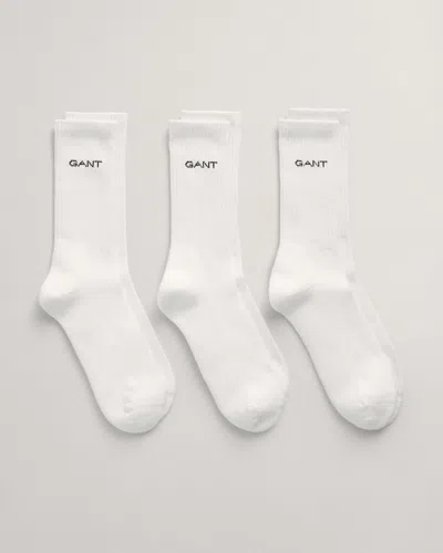 Gant Mens Sport Socks 3-pack In White