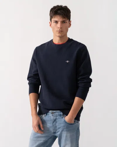 Gant Mens Texture Crew Neck Sweatshirt