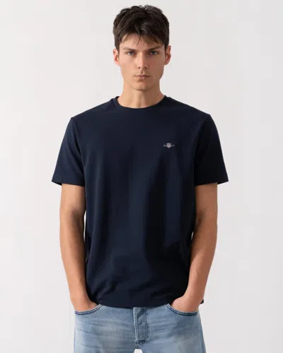 Gant Mens Texture Short Sleeve T-shirt