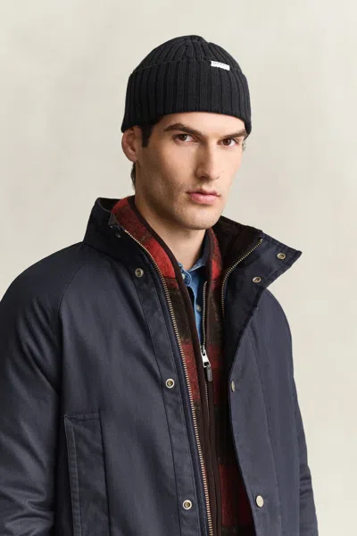 Gant Merino Wool Beanie In Black