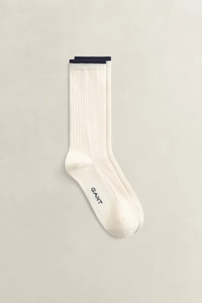 Gant Merino Wool Blend Socks In White