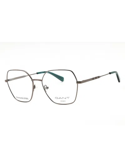 Gant Ga4154 Oversized Metal Frame Eyeglasses In Transparent