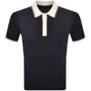 Gant Modal Blend Polo T Shirt Evening Blue In Black