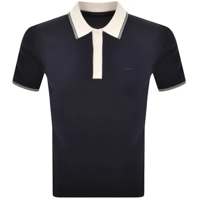 Gant Modal Blend Polo T Shirt Evening Blue