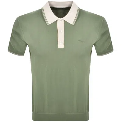 Gant Modal Blend Polo T Shirt Kalamata Green