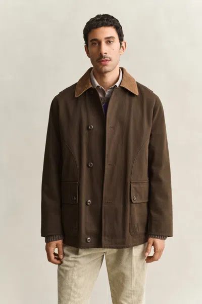 Gant Moleskin Decker Jacket In Brown