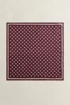 Gant Monogram Silk Scarf In Burgundy