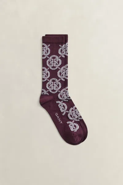 Gant Monogram Socks In Brown