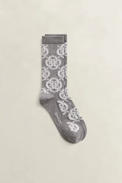 Gant Monogram Socks In Gray