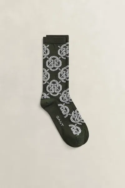 Gant Monogram Socks In Green