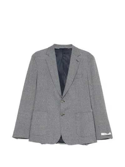 Gant Notched Lapel Blazer In Gray